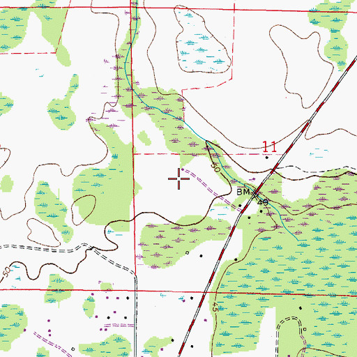 Topographic Map of Cross Creek Substation, FL