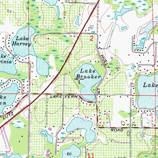 Topographic Map of Crystal Acres, FL