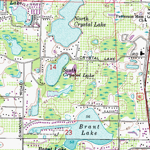 Topographic Map of Crystal Cove, FL
