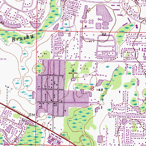 Topographic Map of Culbreath Oaks, FL