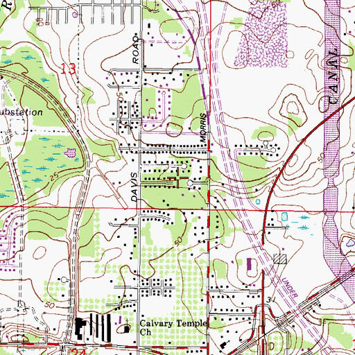 Topographic Map of Lanrite, FL