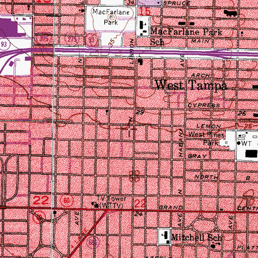 Topographic Map of Larsen Place, FL