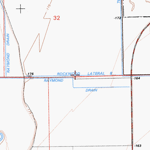 Topographic Map of Rockwood Lateral B, CA