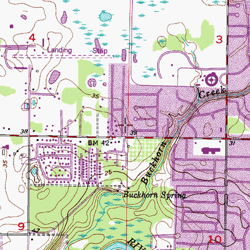 Topographic Map of Las Brisas, FL