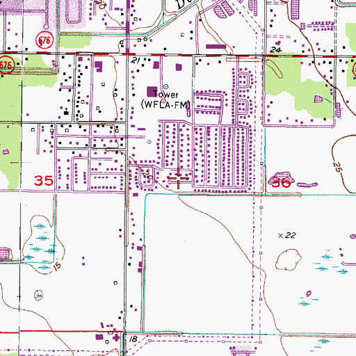 Topographic Map of Lavity, FL