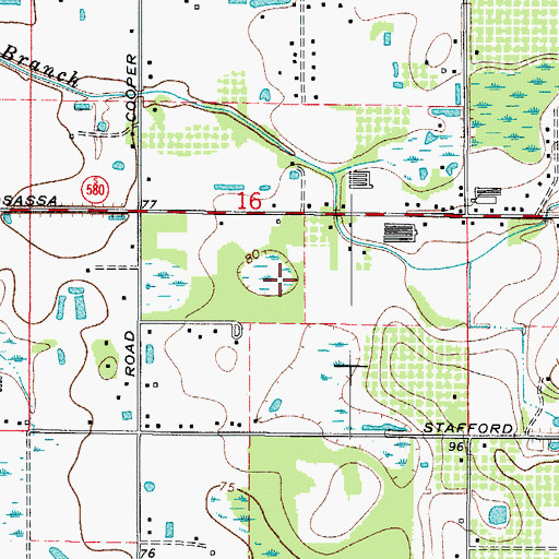 Topographic Map of Law Acres, FL