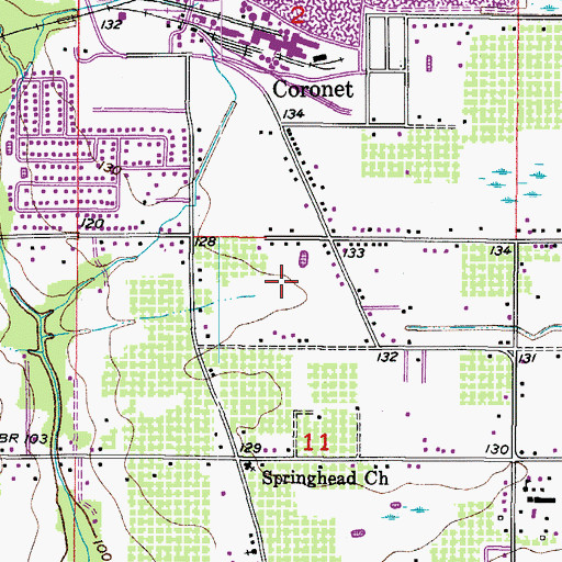 Topographic Map of Layton Estates, FL