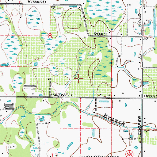 Topographic Map of Lazy Oaks, FL