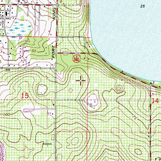 Topographic Map of Lee, FL