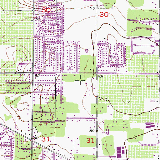 Topographic Map of Legends Pass, FL