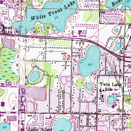 Topographic Map of Leighton Place, FL