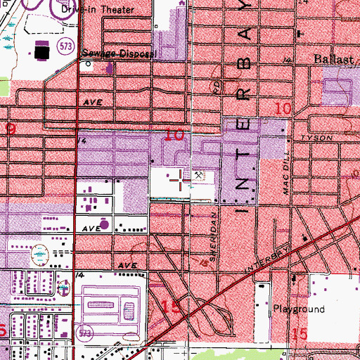 Topographic Map of Leila Avenue Villas, FL