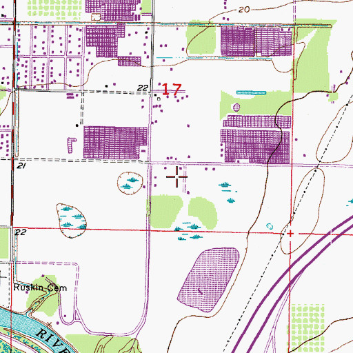 Topographic Map of Leon, FL