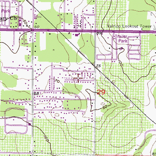 Topographic Map of Leonard, FL