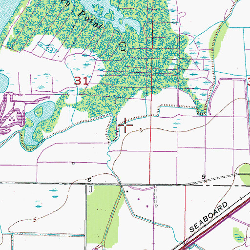 Topographic Map of Les Jardins de Floride, FL