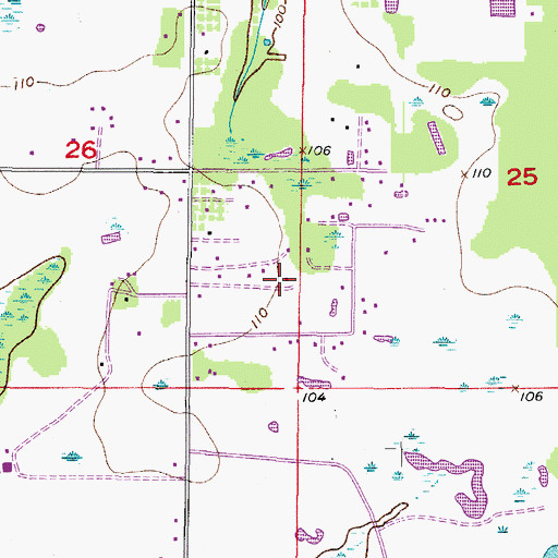 Topographic Map of Lightfoot Acres, FL