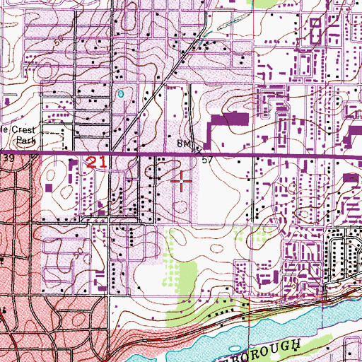 Topographic Map of Lin Lan Terrace, FL