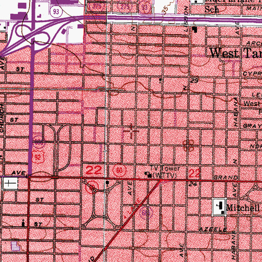 Topographic Map of Lincoln Terrace, FL