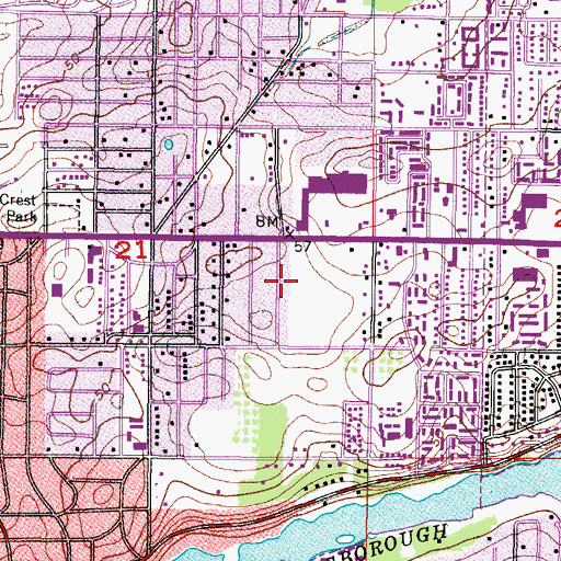 Topographic Map of Linda Diane, FL