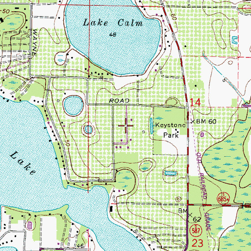 Topographic Map of Lindawoods, FL