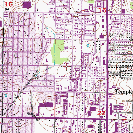 Topographic Map of Linebaugh Avenue Estates, FL