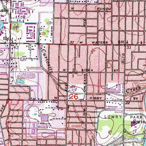 Topographic Map of Little Eleven, FL