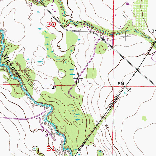 Topographic Map of Little Manatee River Estates, FL