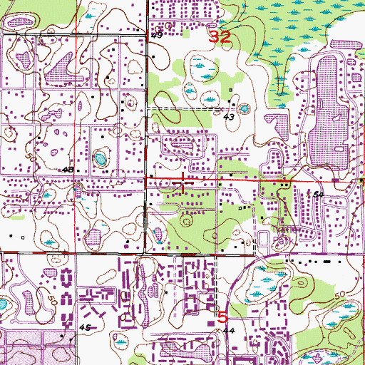 Topographic Map of Livingston Avenue Estates, FL