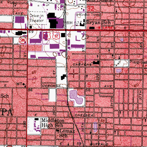 Topographic Map of Livingston Heights, FL