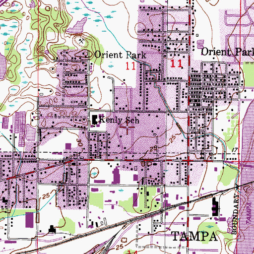 Topographic Map of Locicero Columbia Park, FL