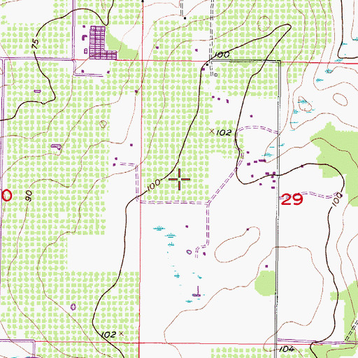 Topographic Map of Lonesome Hollow, FL