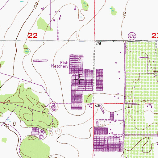 Topographic Map of Lonesome Pines Estates, FL
