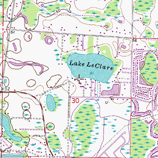 Topographic Map of Longboat Landing, FL