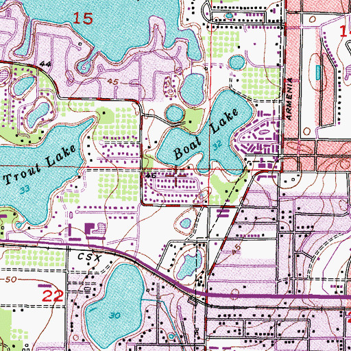 Topographic Map of Lorene Terrace, FL