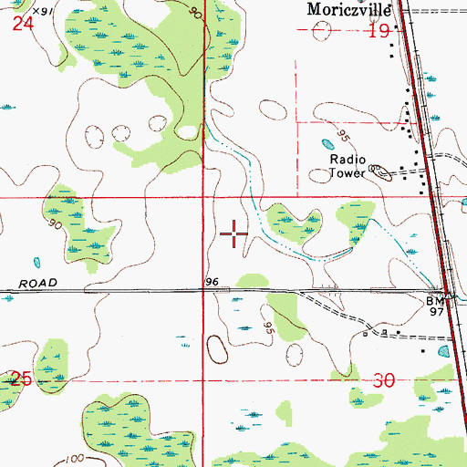 Topographic Map of Lougamel, FL