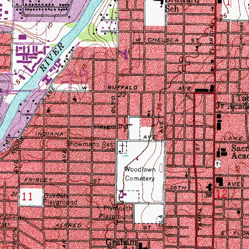 Topographic Map of Louisa, FL