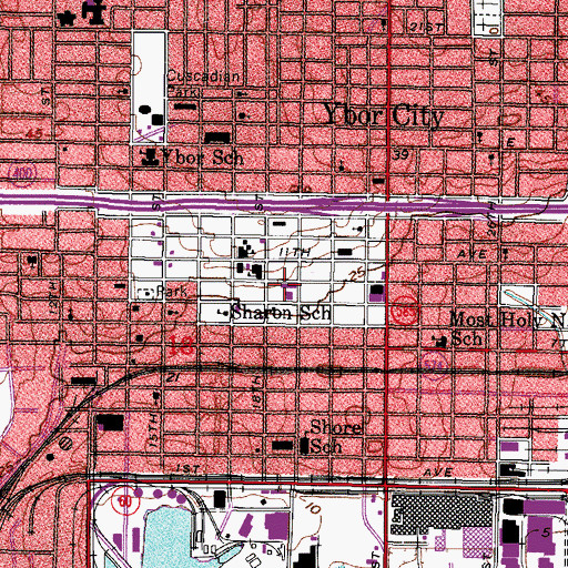 Topographic Map of Loveras, FL