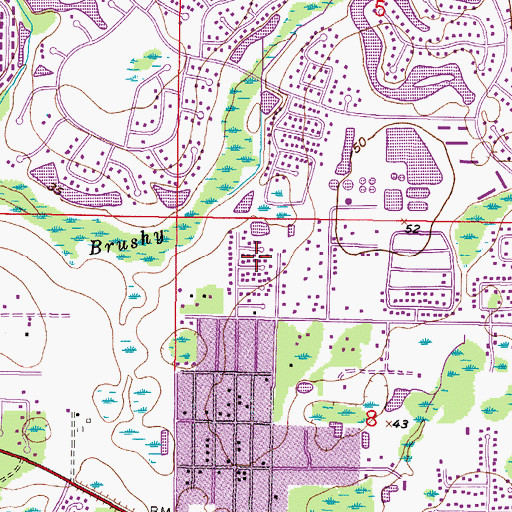 Topographic Map of Lowell Village, FL