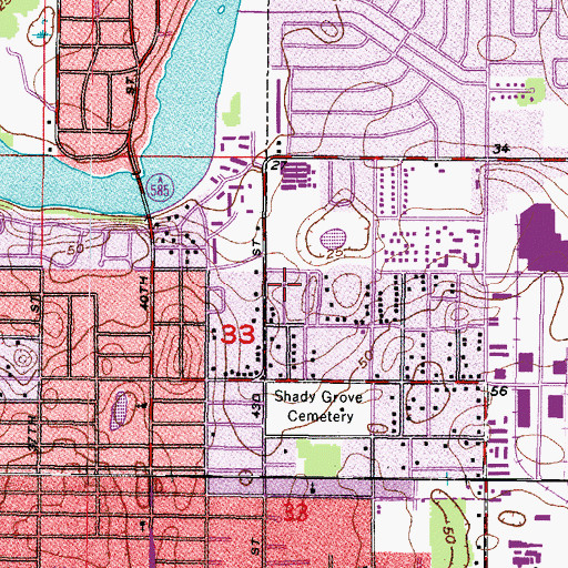 Topographic Map of Lucy Dell, FL