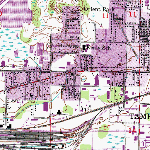 Topographic Map of Lukes, FL