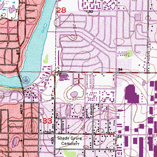 Topographic Map of Lurline Terrace, FL