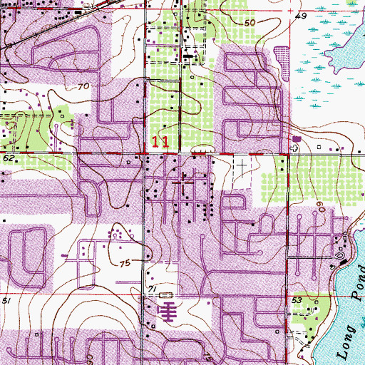 Topographic Map of Lynwood Park, FL
