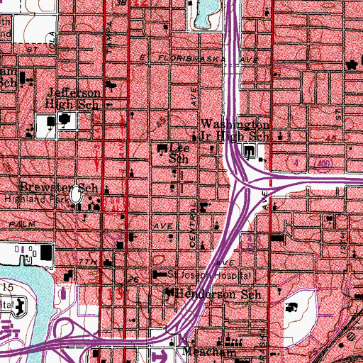 Topographic Map of Lyons, FL