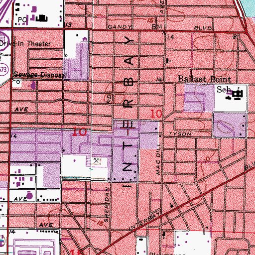 Topographic Map of Mac Dill Park, FL