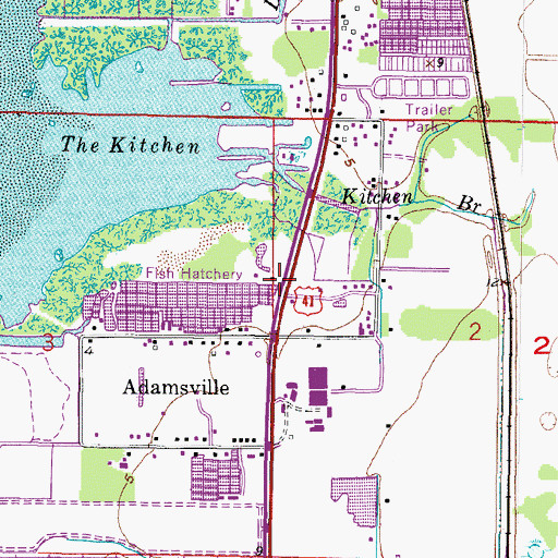 Topographic Map of MacKinlay Terrace, FL