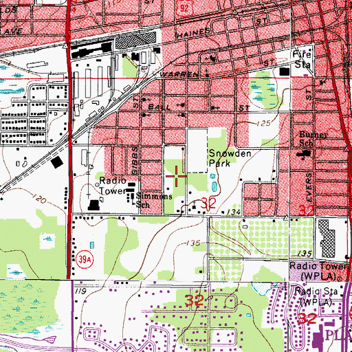 Topographic Map of Madison Park South, FL