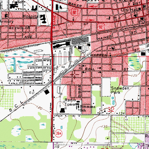Topographic Map of Madison Park West, FL