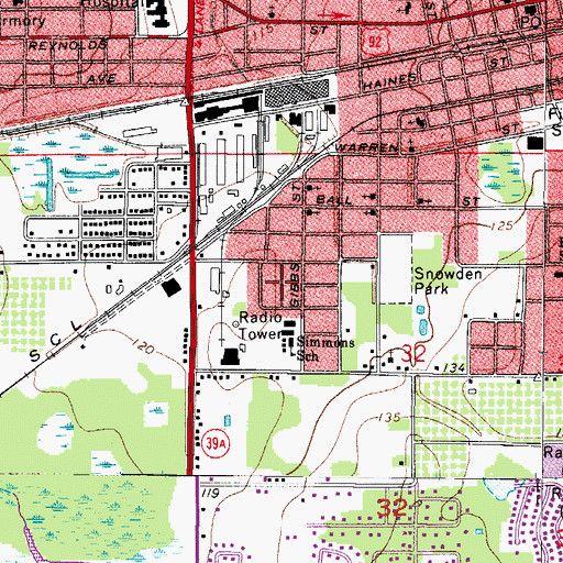 Topographic Map of Madison Terrace, FL