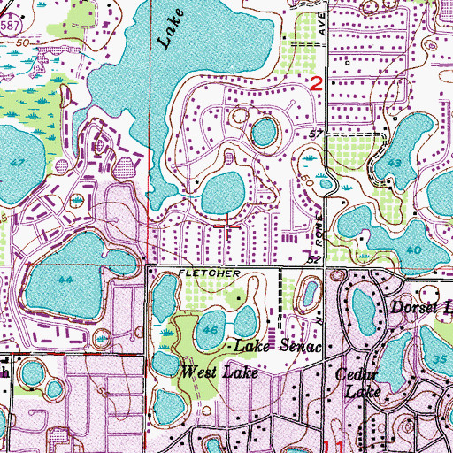 Topographic Map of Magdalene Shores Estates, FL