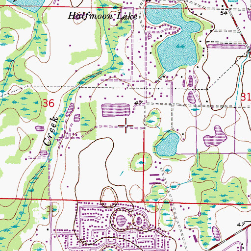 Topographic Map of Mandarin Lakes, FL